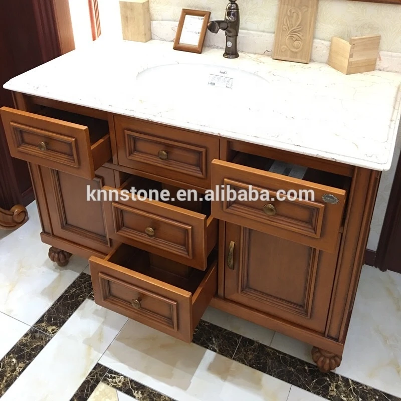 Vintage Brown Finish Bath Cabinet,Leading Bathroom Vanity Factory in China
