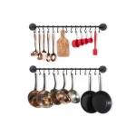 Wall Hanging Utensils Pot Pan Lid Cookware Organization Rob Kitchen Rail Rack with Hooks Storage Holders & Racks Hanger Rack