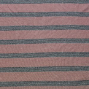 WANGT Yarn dyed viscose rayon lurex  metallic  knit stripe  jersey fabric