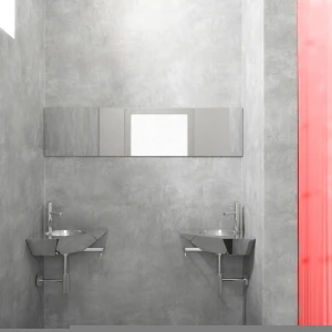 Wash Basin | Wall Hung Bathroom Vanity Sink , Stainless Steel , Made in Italy , ORN Glossy