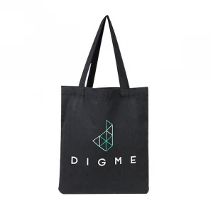 Waterproof Lining cotton canvas tote bag with custom printed logo
