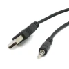Waterproof USB 2.0 A 3.5mm male to female stereo panel mount audio cable