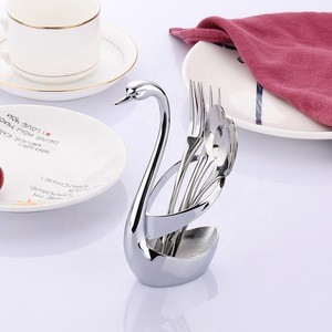 Wedding gifts stainless steel swan coffee table decoration