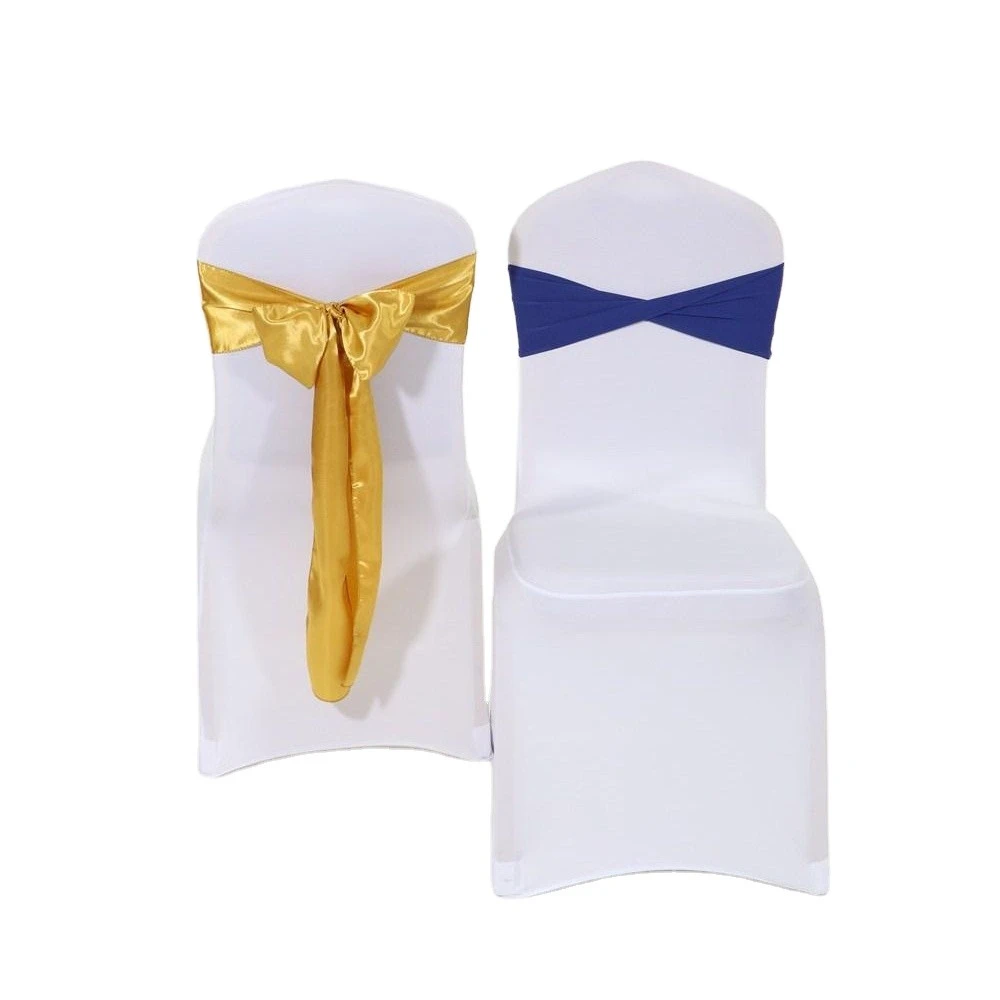 Wedding Spandex Universal Banquet Chair Cover White Dining Home Furniture Slip Chair Seat Protector