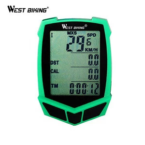 WEST BIKING Bicycle Computer 20 Functions Speedometer Odometer Cycling Computer Stopwatch Wireless Exercise Bike Computer