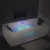 Import Whirlpool Massage spa Acrylic  Bathtub hotel LED jet 2 person sided skirt bath with glass from China