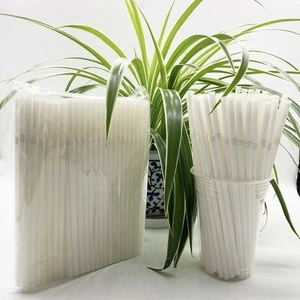 White Compostable Straight Biodegradable Disposable  PLA Drinking Straw