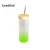 Import Wholesale 17oz Gradient Frosted Glass Tiktok Trendy 500ml Frosted Gradient Color Printing Glass Tumbler with Straw Bamboo Lid from China