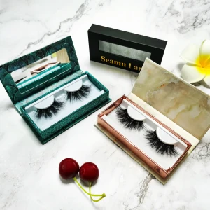 wholesale 3d mink eyelashes custom packaging vendor mink lashes 100% handmade 25mm 3d real mink fur false eyelashes