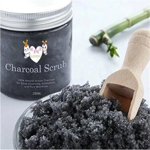 Wholesale Activated Exfoliating Charcoal Scrub Natural Bamboo Charcoal Whitening Body Scrub Organic Charcoal body Scrub
