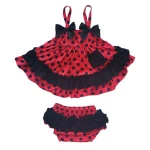 Wholesale baby pure cotton swing top ,chevron ruffle bloomers 2 pcs baby sets