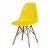 Import wholesale bright colored chairs cheap plastic wooden legs dining chair for sale from China