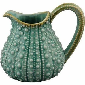 wholesale ceramic blue green sea urchin ceramic pitcher
