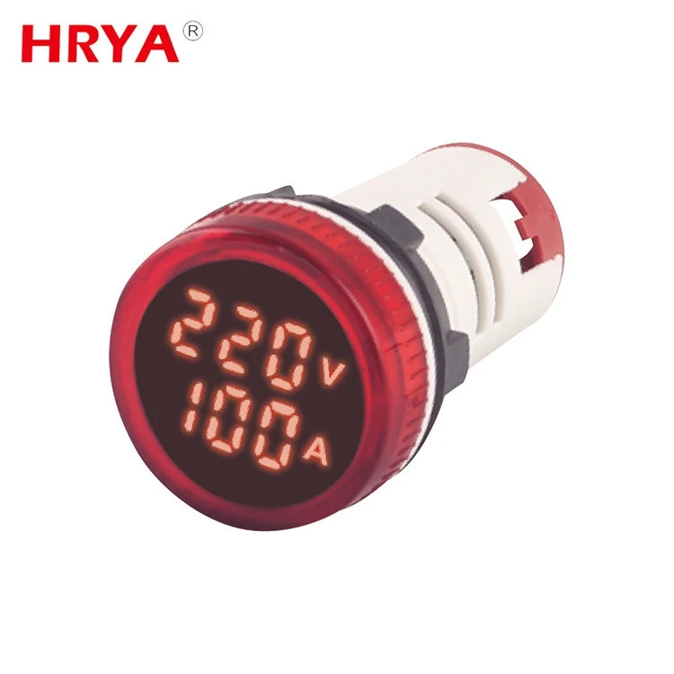 Wholesale custom round LED voltmeter ammeter meter indicator light digital panel meter