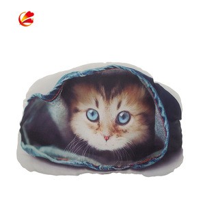 Wholesale customized cat dog animal shape logo cotton pillow