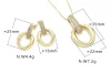 Wholesale Fashion Elegant White CZ 18K Gold Plated Circle Ring Pendant Necklaces