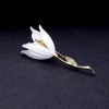 wholesale fashion women elegant simple creative resin beautiful lily flower brooch for ladies clothes accessories