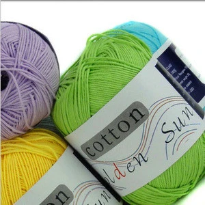 wholesale Free Samples Various Colors Soft Knitting crochet 100% Cotton Yarns