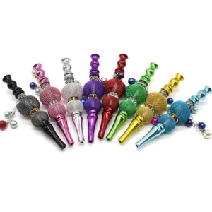 wholesale hot sale fashion newest mixed color lantern shape multi function 110 mm small diamond water smoking pipe part custom