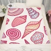 Wholesale king size conch printed borrego blanket throw for hotel