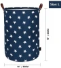 Wholesale Large Foldable Canvas Linen Bathroom Cloth Storage Washing Bin Laundry Hamper Collapsible Laundry Basket with Handles
