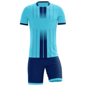 Wholesale Latest Design 100% Polyester Soccer Jersey Wear Sets Soccer Kits Men Sublimation Color