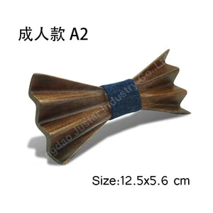 Wholesale Latest Fashion Personalized Wood Bow Tie with logo