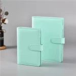 Wholesale Leather Notebook Spiral Notebook 6 Rings Business Planner Budget Binder Candy Color PU Leather Cover A4 A5 A6 Binder