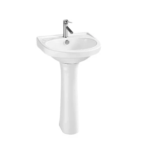 Wholesale low price products china bathroom sanitary ware pedestal basin with round shape