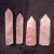 Wholesale Natural Rose Pink Wand Quartz Obelisk Healing Rose Quartz Crystal Point