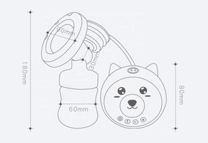 Wholesale OEM/ODM breast pump Ningbo small size Cartoon face single side  electric breast pump