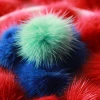 Wholesale Real Animal Fur Dyed Colorful Small Mink Fur Ball Pom Poms