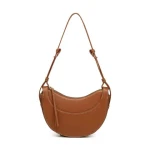 Wholesale Saddle Bag Women Handbag Tubular Handle Wide Shoulder Strap Bag Retro Style Half Moon Bag Crossbody