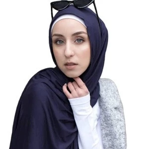 Wholesale  size 170x50 cm new design colors modal fabrics hijab scarf muslim women modal cotton hijab jersey scarf