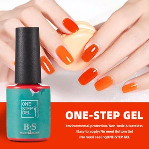 Wholesale small MOQ private label 24 colors nail varnish one-step UV gel nail polish