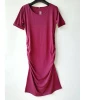 Wholesale solid soft pregnancy clothing maternity dress for women