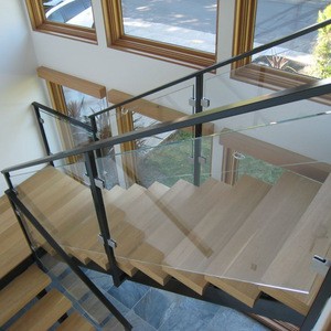 Wholesale stainless steel stair handrail balcony glass railing for outdoor steps