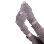 Wholesale Women Wool Cashmere Knit Warm Gloves and Mittens for Winter