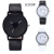 Import WJ-7126 Hot Selling Vogue Men Watch No Logo Small OEM Watches Leather Wristwatches Low Price from China