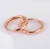 Import Women 18K  Solid Gold Luxury Big Round Circle Hoop Rose Gold Earring from China
