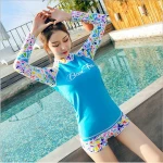 women two piece flat angle  bathing suit wetsuit
