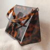 womens clutch bag Leopard Print Dinner Bag Acrylic Clutch bag