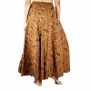 Womens Long Cotton Coconut Shell Belt Casual Printed Pleated Skirt NAPAT Wholesale