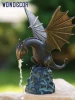 Wondecor  2021 Popular Outside  Garden Decor Bronze Dragon Fountain on Rock Sculpture