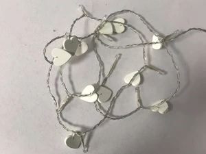 Wood Heart Shape Led Mini Pendant Wedding Light Battery Operated Light Strings