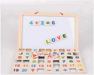 Wood Magnetic Drawing for kids 3727 English letter Number Hanging blackboard double-sided drawing board white kids toys