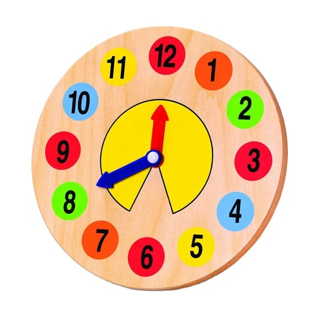 Wooden Educational Toy Time Teaching Kid Wooden Learning Clock Toy for Children