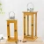 Import Wooden Lantern Hanging Candle Lantern With Metal Handle Wind Proof Candle Holders Clear Glass Pillar Candle Holder from China