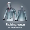 WOSAWE Wholesale New Man/Woman Hiking Anti UV/ Breathable/Quick-drying Professional Clothes For Fishing Men Mesh Fishing Shirts