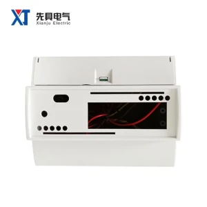 XJ-22 Three Phase 7P Internal Relay Electric Energy Meter Shell Power Electricity Meter Housing Customized DIN-Rail Mounting